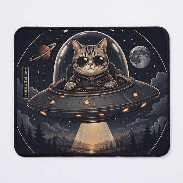 Item preview, UFO Cat Adventure |Space Explorer Cat designed and sold by Brewgoodness.