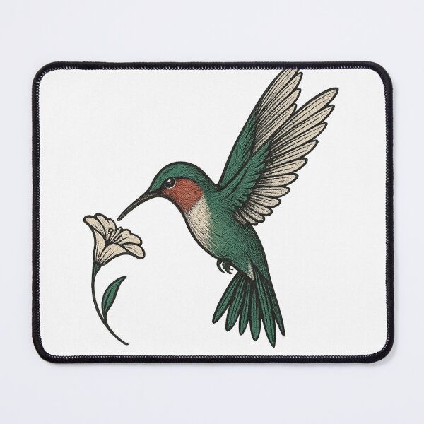 Item preview, Hummingbird and Flower Art designed and sold by Velvet-motive.