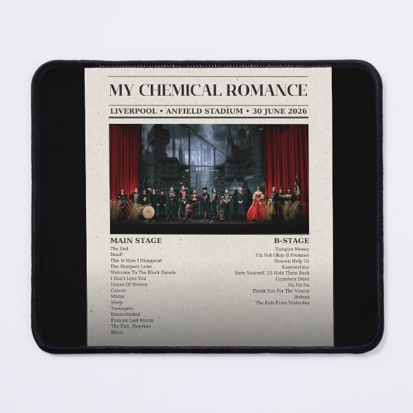 Item preview, MCR 30/06/2026 Setlist (Design 2) designed and sold by altmeris.