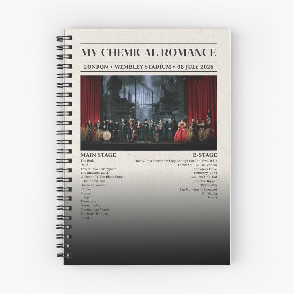 Item preview, MCR 08/07/2026 Setlist (Design 2) designed and sold by altmeris.