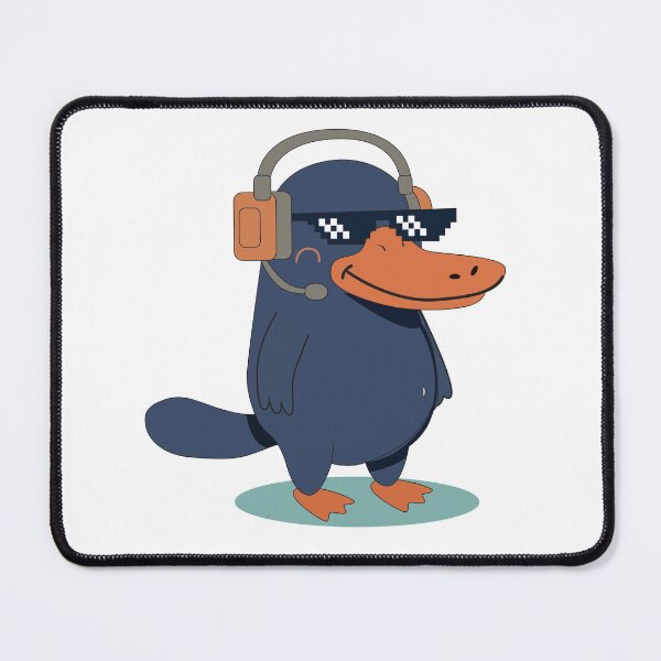 Item preview, Gamer Platypus - Cool DJ Animal with Headphones designed and sold by TatinkaArtskill.