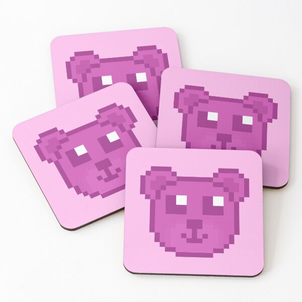 Item preview, Pink Pixel Teddy Bear designed and sold by Lilac-Cat.