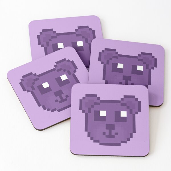 Item preview, Purple Pixel Teddy Bear designed and sold by Lilac-Cat.