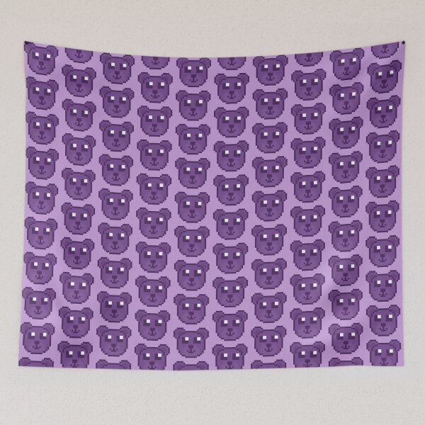 Item preview, Purple Pixel Teddy Bear designed and sold by Lilac-Cat.