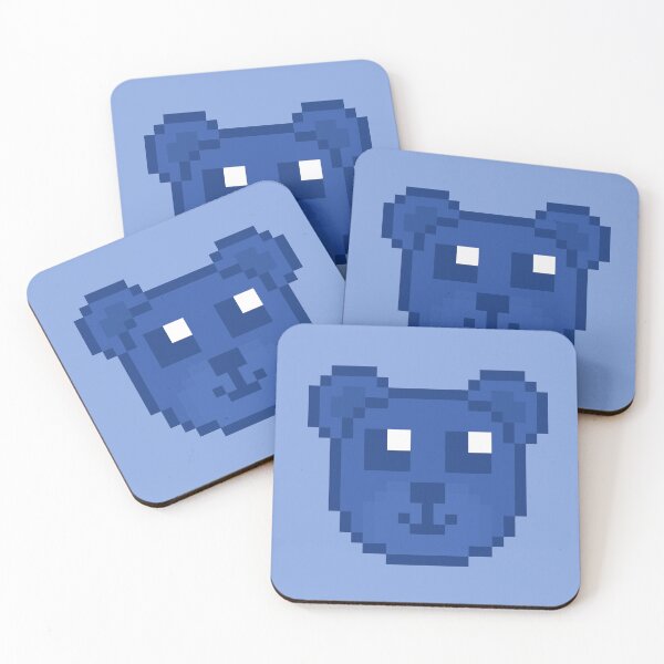 Item preview, Blue Pixel Teddy Bear designed and sold by Lilac-Cat.