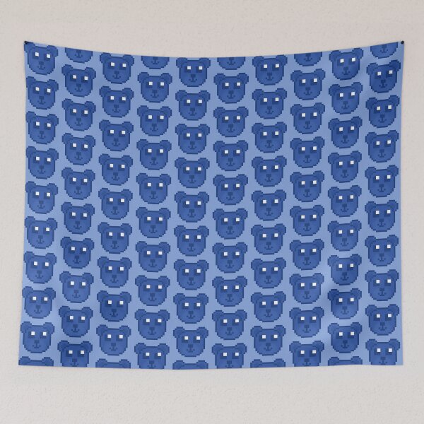 Item preview, Blue Pixel Teddy Bear designed and sold by Lilac-Cat.