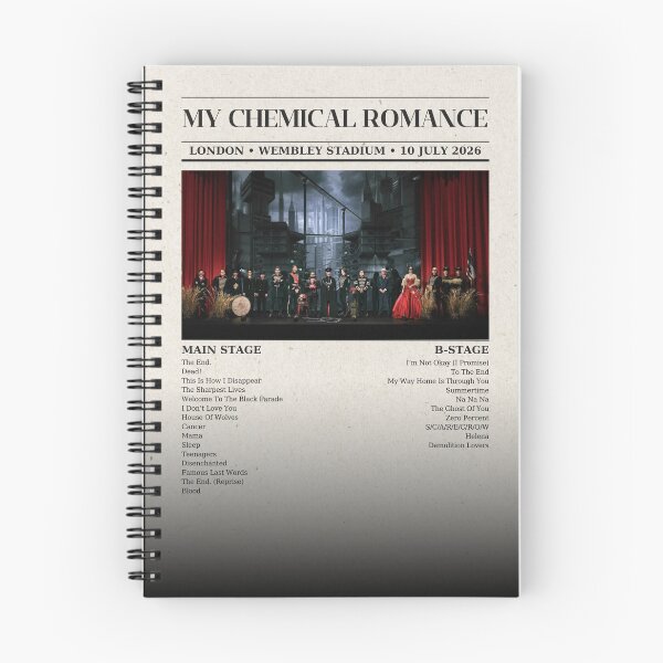 Item preview, MCR 10/07/2026 Setlist (Design 2) designed and sold by altmeris.