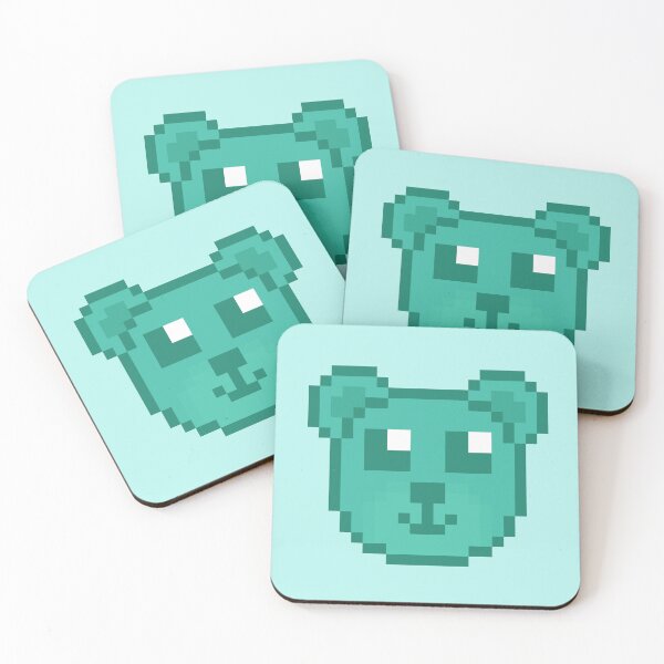 Item preview, Cyan Pixel Teddy Bear designed and sold by Lilac-Cat.