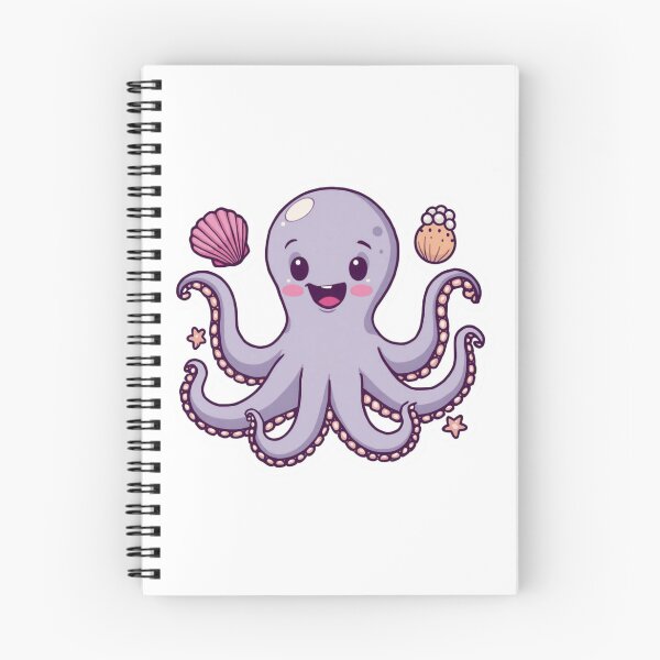 Item preview, Kawaii Octopus Sticker – Adorable Purple Ocean Animal Vinyl Decal for Sea Life Lovers designed and sold by Pandey14.