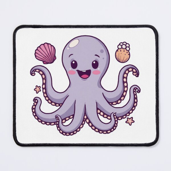 Item preview, Kawaii Octopus Sticker – Adorable Purple Ocean Animal Vinyl Decal for Sea Life Lovers designed and sold by Pandey14.