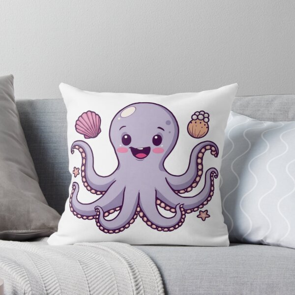 Item preview, Kawaii Octopus Sticker – Adorable Purple Ocean Animal Vinyl Decal for Sea Life Lovers designed and sold by Pandey14.