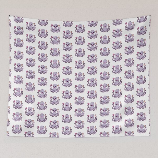 Item preview, Kawaii Octopus Sticker – Adorable Purple Ocean Animal Vinyl Decal for Sea Life Lovers designed and sold by Pandey14.