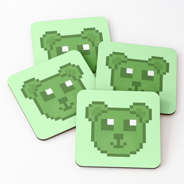Item preview, Green Pixel Teddy Bear designed and sold by Lilac-Cat.