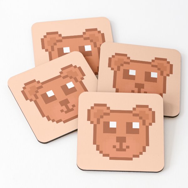 Item preview, Orange Pixel Teddy Bear designed and sold by Lilac-Cat.