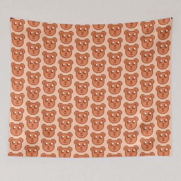 Item preview, Orange Pixel Teddy Bear designed and sold by Lilac-Cat.