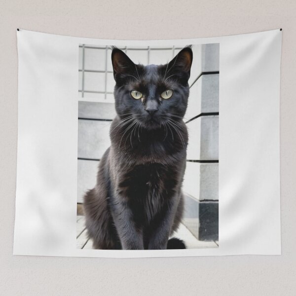 Item preview, Animals - Elegant Black Cat, Close-Up Feline Portrait designed and sold by World-Pets.