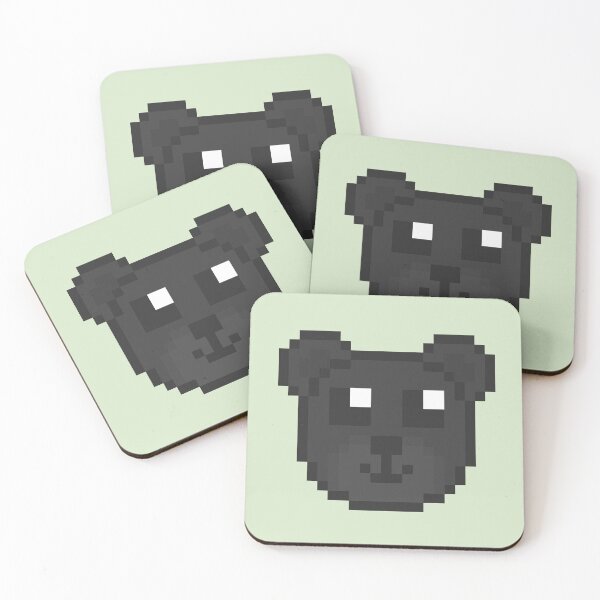 Item preview, Black Pixel Teddy Bear designed and sold by Lilac-Cat.