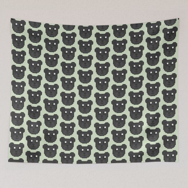 Item preview, Black Pixel Teddy Bear designed and sold by Lilac-Cat.