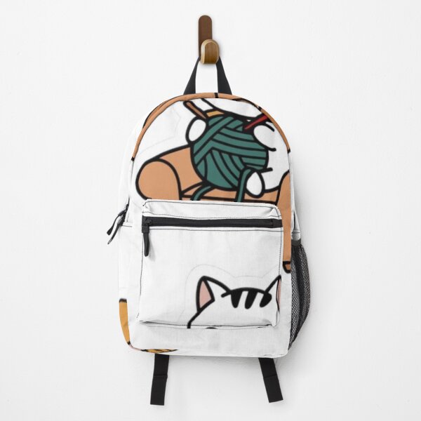 Item preview, Cute Knitting Cat in Armchair Kawaii Sticker designed and sold by Pink Chaos Club.