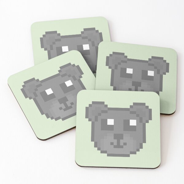 Item preview, Grey Pixel Teddy Bear designed and sold by Lilac-Cat.