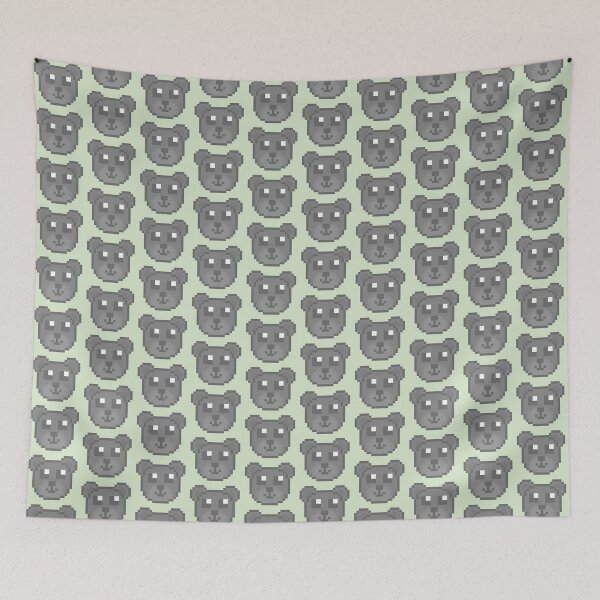 Item preview, Grey Pixel Teddy Bear designed and sold by Lilac-Cat.