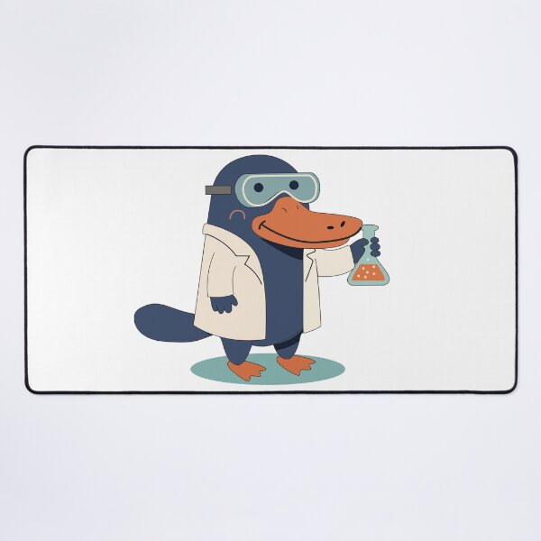 Item preview, Smart Scientist Platypus - Cute Chemistry Animal designed and sold by TatinkaArtskill.