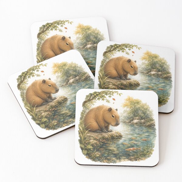Item preview, capybara in the lagoon designed and sold by Snurly.