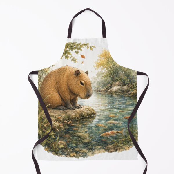 Item preview, capybara in the lagoon designed and sold by Snurly.