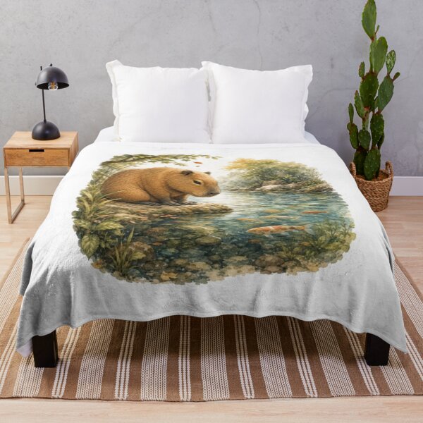 Item preview, capybara in the lagoon designed and sold by Snurly.