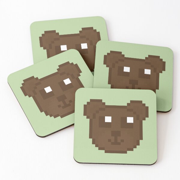 Item preview, Brown Pixel Teddy Bear designed and sold by Lilac-Cat.