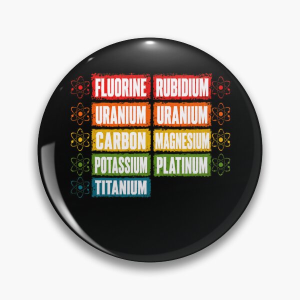 Item preview, Fluorine Rubidium Uranium Uranium Carbon Magnesium Potassium Platinum Titanium Chemical Elements Science Chemistry Student Scientist designed and sold by RetroMini2026.