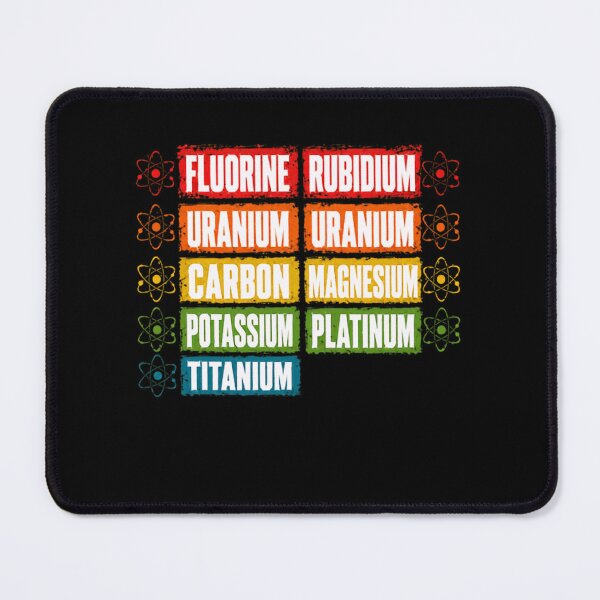 Item preview, Fluorine Rubidium Uranium Uranium Carbon Magnesium Potassium Platinum Titanium Chemical Elements Science Chemistry Student Scientist designed and sold by RetroMini2026.