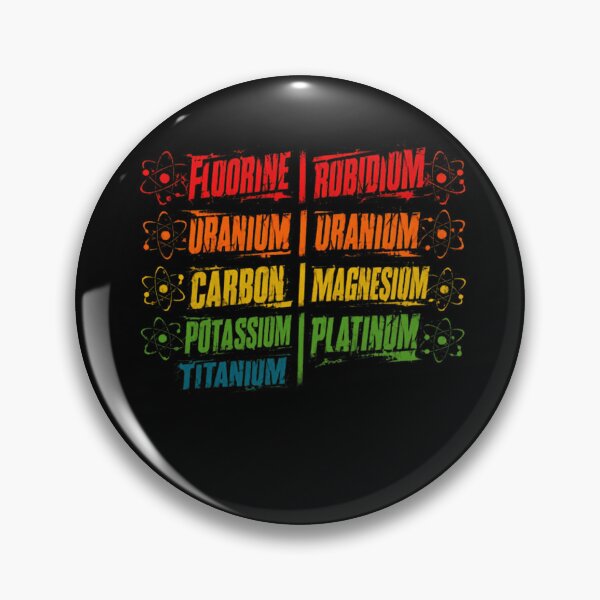 Item preview, Fluorine Rubidium Uranium Carbon Magnesium Potassium Platinum Titanium Chemistry Elements Science Teacher Student designed and sold by RetroMini2026.