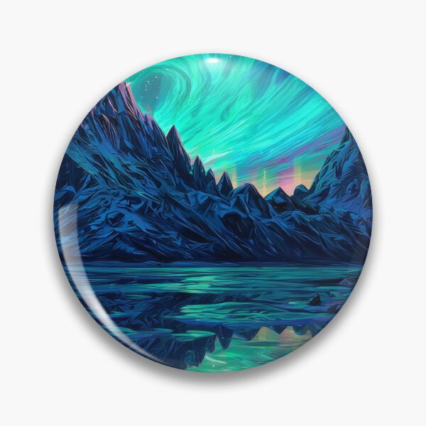Item preview, Aurora Ice Peaks designed and sold by FrostyFrisby.