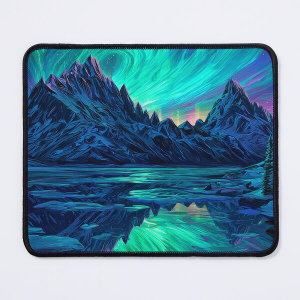 Item preview, Aurora Ice Peaks designed and sold by FrostyFrisby.