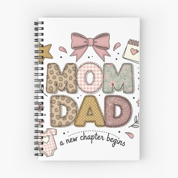 Item preview, Mom Dad New Chapter Begins Cute Baby Shower Typography Design designed and sold by LinaDesign Store.