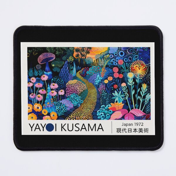 Item preview, Inspired by Yayoi Kusama Psychedelic Flower Path Poster, Colorful Japanese Modern Art Print, Vibrant Dot Art Wall Decor Japan 1972 Style designed and sold by MorningJoco.