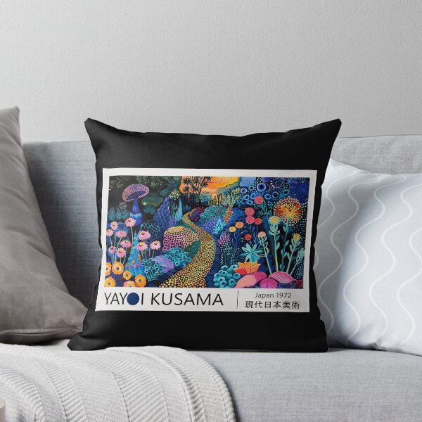 Item preview, Inspired by Yayoi Kusama Psychedelic Flower Path Poster, Colorful Japanese Modern Art Print, Vibrant Dot Art Wall Decor Japan 1972 Style designed and sold by MorningJoco.