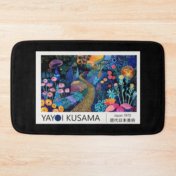Item preview, Inspired by Yayoi Kusama Psychedelic Flower Path Poster, Colorful Japanese Modern Art Print, Vibrant Dot Art Wall Decor Japan 1972 Style designed and sold by MorningJoco.