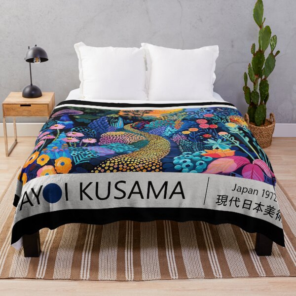 Item preview, Inspired by Yayoi Kusama Psychedelic Flower Path Poster, Colorful Japanese Modern Art Print, Vibrant Dot Art Wall Decor Japan 1972 Style designed and sold by MorningJoco.