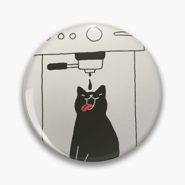 Item preview, Funny Espresso Black Cat Coffee Machine Sticker designed and sold by     Pink Chaos Club.