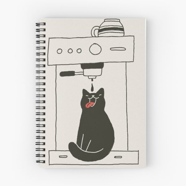 Item preview, Funny Espresso Black Cat Coffee Machine Sticker designed and sold by     Pink Chaos Club.
