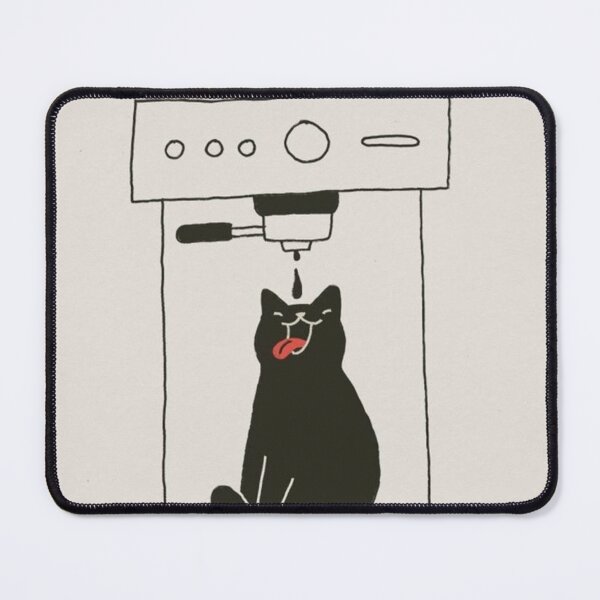 Item preview, Funny Espresso Black Cat Coffee Machine Sticker designed and sold by     Pink Chaos Club.