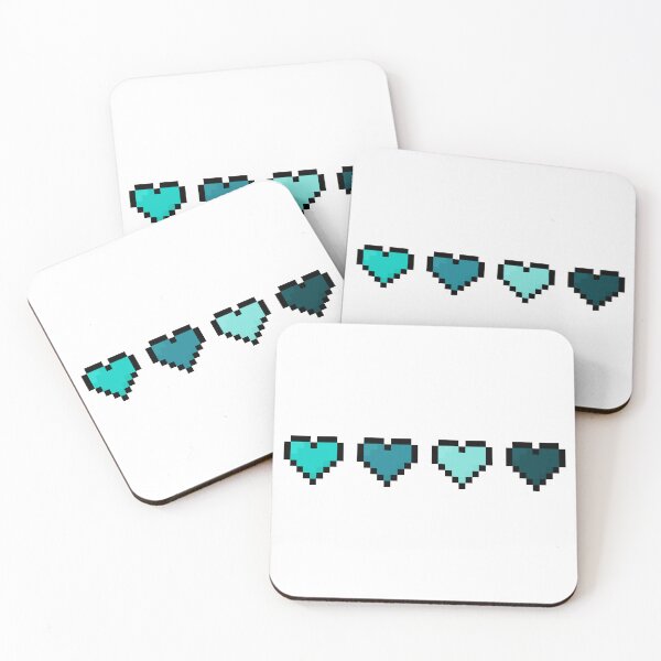 Item preview, Teal Pixel Hearts designed and sold by Lilac-Cat.