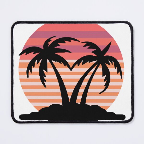 Item preview, Retro Tropical Palm Trees Sunset | Vintage Summer Beach Aesthetic Silhouette designed and sold by RIZU DESIGN.
