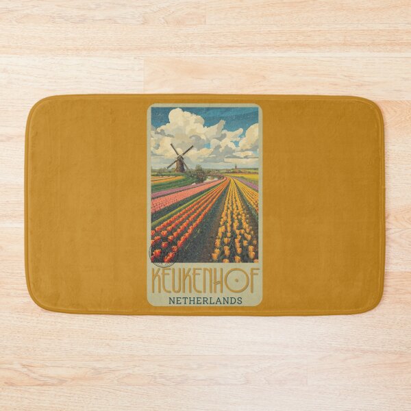 Item preview, Vintage Keukenhof Netherlands Tulip Field Mid Century Poster designed and sold by KaBaRen.