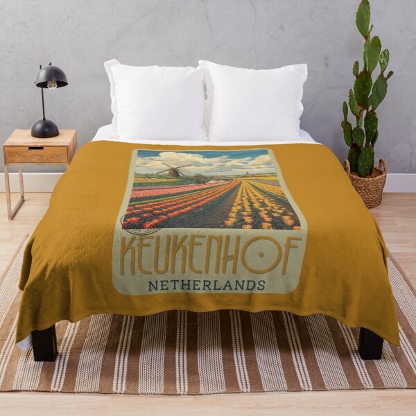 Item preview, Vintage Keukenhof Netherlands Tulip Field Mid Century Poster designed and sold by KaBaRen.