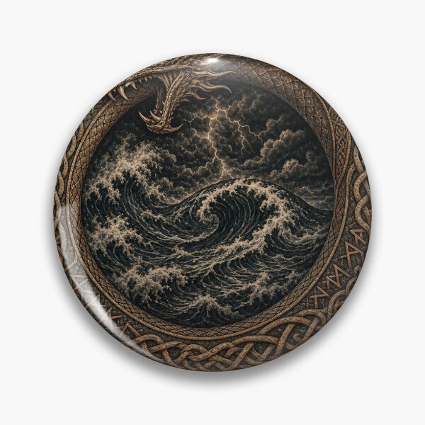 Item preview, Jormungandr World Serpent Norse Mythology Viking Art designed and sold by FROSTULF .