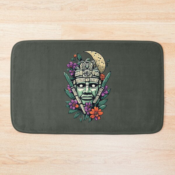 Item preview, Mayan Warrior Mask with Flowers & Moon | Elysium Echoes Icon designed and sold by Shift-Bloom.