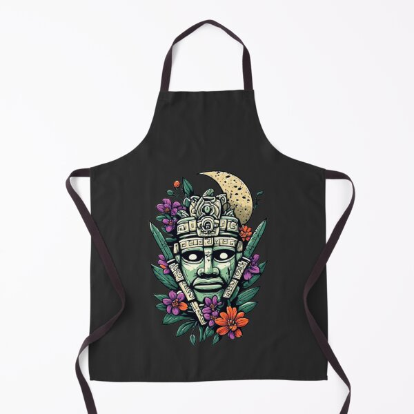 Item preview, Mayan Warrior Mask with Flowers & Moon | Elysium Echoes Icon designed and sold by Shift-Bloom.